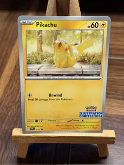 Pikachu - (Illustration Contest 2024) Promo SV: Scarlet & Violet Promo Cards 214 - Image 1