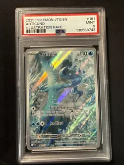 2025 POKEMON JTG EN-JOURNEY TOGETHER ILLUSTRATION RARE #161 ARTICUNO PSA 9 - Image 1