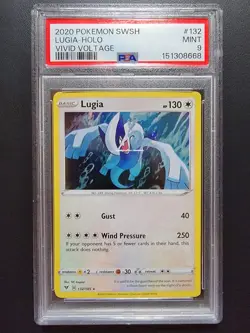 Pokemon Vivid Voltage Lugia Holo Rare 132/185 Graded PSA 9 MINT - Image 1
