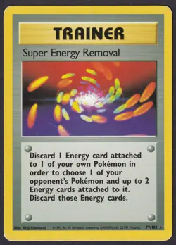 Pokemon Super Energy Removal 79/102 Non-Holo Rare Base Set - Image 1