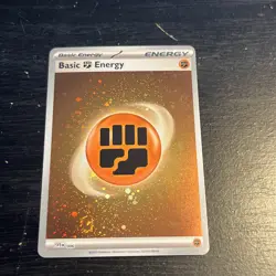 Pokemon TCG Basic Fighting Energy SVE 006 Holo Rare Pokemon 151 - Image 1