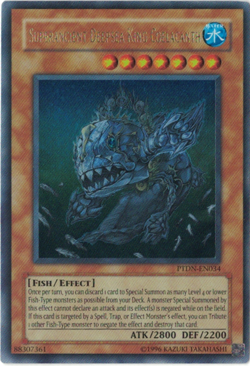 Yu-Gi-Oh! Superancient Deepsea King Coelacanth (NM) Unl Ultra Rare PTDN-EN034 - Image 1