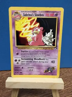 Pokemon TCG Sabrina’s Slowbro 60/132 Gym Heroes Uncommon WOTC Vintage Card - Image 1