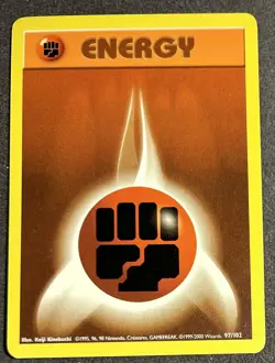 Pokemon Card Base Set Fighting Energy 97/102 - Image 1