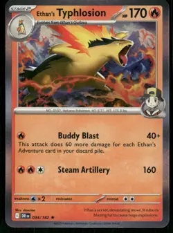 2025 Scarlet & Violet Series - Destined Rivals Ethan's Typhlosion Rare #34 - Image 1