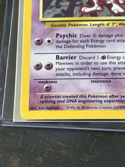 Mewtwo Holo Rare 10/102 1999 Pokemon Base Set English WOTC NM- - Image 4