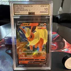 Pokemon Flareon V GEM PACKS VOL. 2 Chinese AGS 10 0413 210 HP Single Strike - Image 1