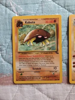 Kabuto 50/62 And Kabutops 9/62 Holo Fossil Set Pokemon TCG - Image 2