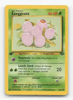 Pokemon TCG - Exeggcute 52/64 Moderately Played Common Jungle 1st Edition - Image 1
