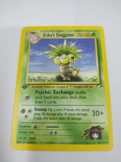 MINT Pokemon TCG Erika's Exeggutor 1st Edition Gym Heroes 44/132 - Image 1