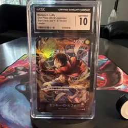 Bandai Monkey D. Luffy 3D2Y ST14-001 Leader CGC 10 GEM MINT Japanese One Piece - Image 1