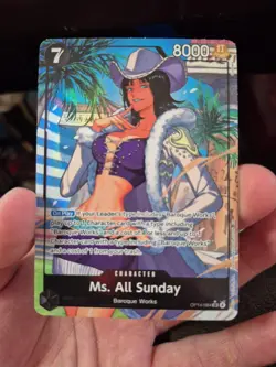 Ms. All Sunday Alternate Art OP14-084 The Azure Sea's Seven Foil One Piece - Image 3