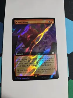 Mint/Near-Mint, English - 1 x MTG Chaos Warp - Surge Foil - Extended Art Univers - Image 1