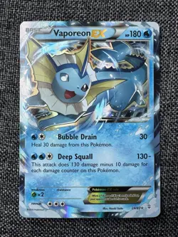 Vaporeon EX 24/83 XY Generations Holo Ultra Rare Near Mint/Mint Pokemon TCG Card - Image 3