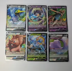 Pokemon TCG 6 Card Bundle Lot Ultra Rare V Near Mint - Image 1