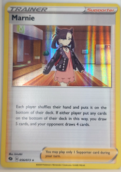 Holo 3 Pack of Pokemon Marnie #56 Trainer Trading Card Game 2020 - Image 2