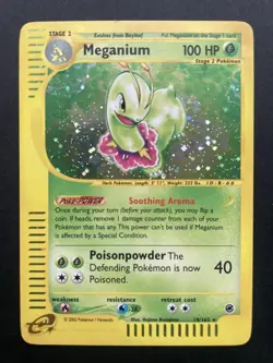 Meganium 18/165 Holo Rare - Expedition Base Set 2002 - Vintage Pokemon Card WOTC - Image 1