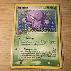 Pokemon Card - Weezing Deoxys 51/107 Uncommon Reverse Holo Stamped - Image 1