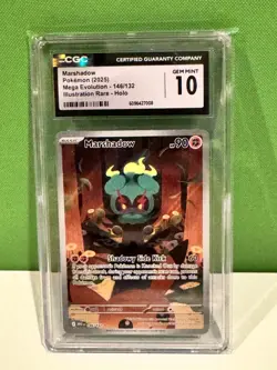 Marshadow CGC 10 Pokemon (2025) Mega Evolution - 146/132 Illustration Rare Holo - Image 1