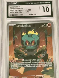 Marshadow CGC 10 Pokemon (2025) Mega Evolution - 146/132 Illustration Rare Holo - Image 3