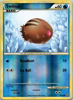 Swinub 79/102 Triumphant Reverse Holo Pokemon TCG NM / LP - Image 1