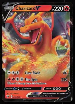 Charizard V 019/189 Holo V Rare Darkness Ablaze Pokemon NM - Image 1