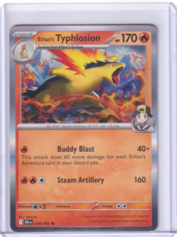Ethan's Typhlosion Holo Rare #34 Pokemon Destined Rivals 2025 TCG - Image 1