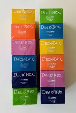 Lot of 12 Ultra Pro Deck Box Standard Size, Assorted Colors, New, Yu-Gi-Oh, MTG - Image 1