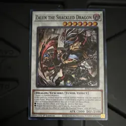 Konami Yu-Gi-Oh! Zalen the Shackled Dragon BPRO-EN042 1st Ed Synchro Tuner ATK/… - Image 1