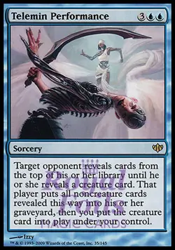 Telemin Performance 1x FOIL CON MTG Conflux Rare MINT blue - Image 1