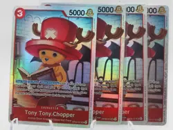 4x Tony Tony.Chopper OP08-007 SUPER RARE (SR) One Piece Card Game NM English - Image 1