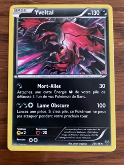 Yveltal 78/146 2014 XY Base Set Pokemon Card Nintendo Reverse Holo Rare - VLP - Image 1