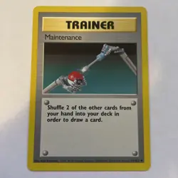 Pokemon TCG Trainer Card Maintenance Base 83/102 Regular LP! - Image 1
