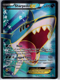 Sharpedo EX (Full Art) 152/160 XY - Primal Clash - Pokemon Card - NM - Image 1