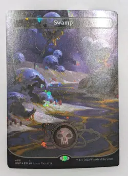 Swamp (488) (Borderless) (Galaxy Foil) Unfinity Foil - MTG - Image 1