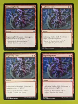 Lightning Strike x4 Ixalan 4x Playset Magic the Gathering MTG - Image 1