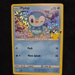 Piplup 20/25 Holo McDonald’s 25th Anniversary 2021 Pokemon Card Promo NM - Image 1