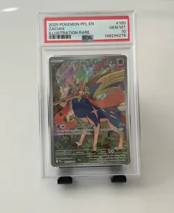2025 POKEMON PFL EN ZACIAN ILLUSTRATION RARE #100 PSA 10 - Image 1