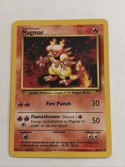 Pokemon TCG Magmar 36/102 LP Non-holo - Image 1