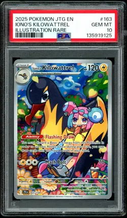 2025 POKEMON JTG EN-JOURNEY TOGETHER ILLUSTRATION RARE IONO'S KILOWATTREL PSA 10 - Image 1
