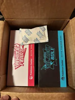 Black Bolt and White Flare POKEMON CENTER ETB Elite Trainer Box SEALED US Seller - Image 3