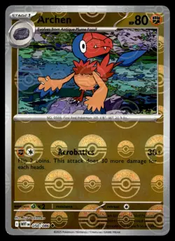 Archen 050/086 Uncommon White Flare Pokemon Reverse Holo pokeball Near Mint - Image 1