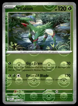 Virizion (Poke Ball Pattern) 010/086 Holo Rare SV: White Flare Pokemon Holo NM - Image 1