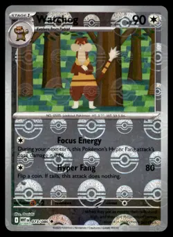 Watchog 073/086 Uncommon White Flare Pokemon POKEBALL Reverse Holo LP - Image 1