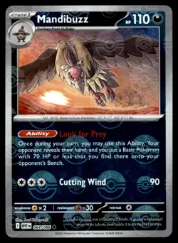 Mandibuzz 064/086 Uncommon White Flare Pokemon Reverse Holo pokeball Near Mint - Image 1