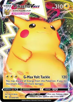 Pikachu VMAX - 044/185 - Ultra Rare NM, English Pokemon Vivid Voltage - Image 1