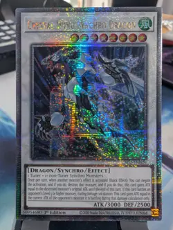 YuGiOh! Crystal Wing Synchro Dragon RA02-EN029 Quarter Century Rare 1st Ed - Image 1