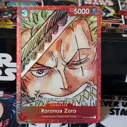 Bandai Roronoa Zoro ST01-013 Super Rare 5000 Power Starter Deck One Piece CCG - Image 1
