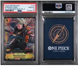 2025 ONE PIECE PROMOS ILLUSTRATION BOX VOL.3 #113 RORONOA ZORO PSA 10 - Image 2