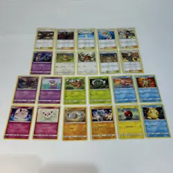 Pokemon Card Bundle Hidden Fates 22 Cards No Duplicates Uncommon Common - Image 1